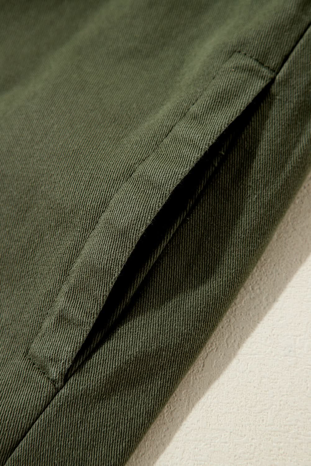 Moss green collared jacket for women - Love Salve